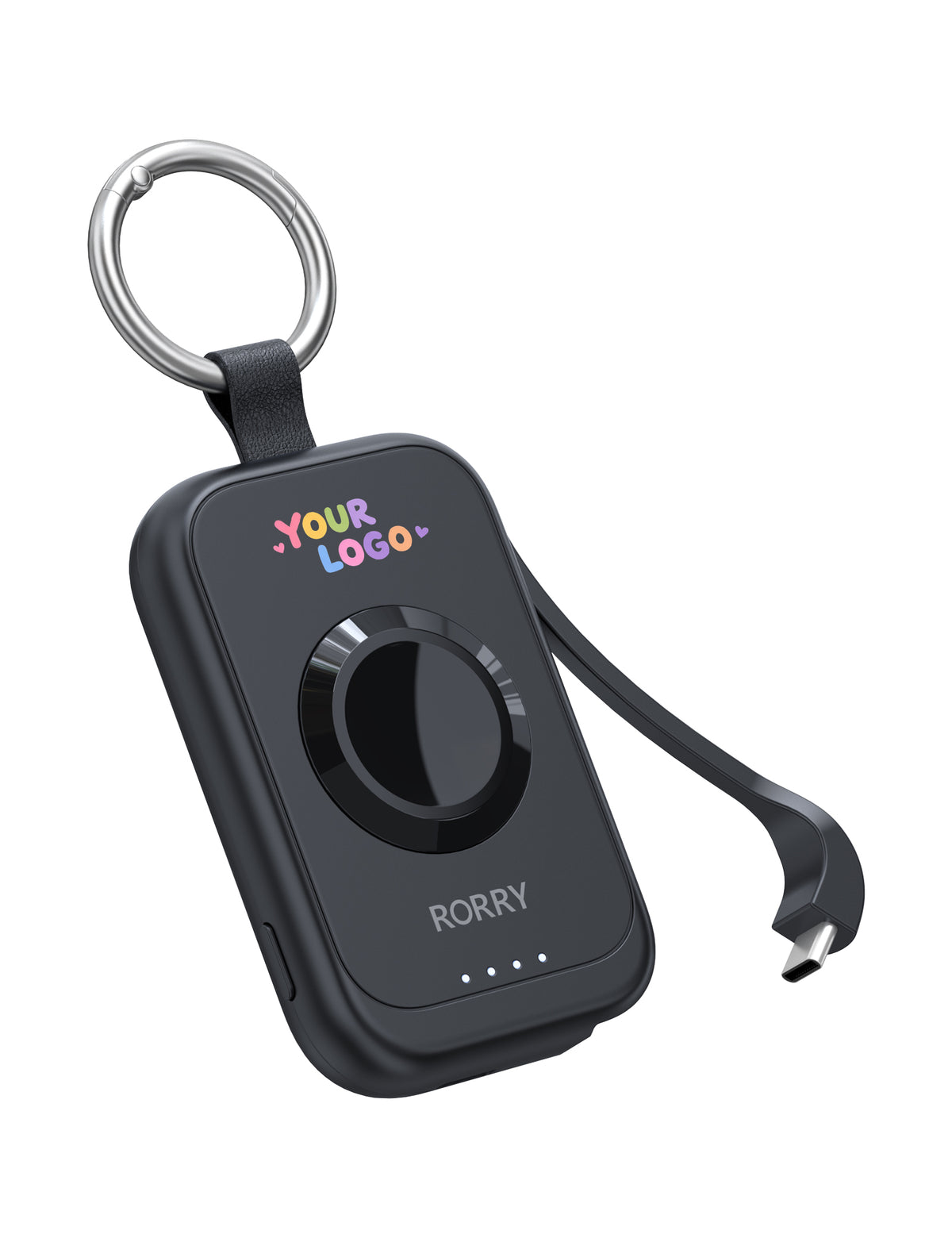 Llavero cargador portátil Power Bank RORRY D2-2500mAh con logotipo personalizado