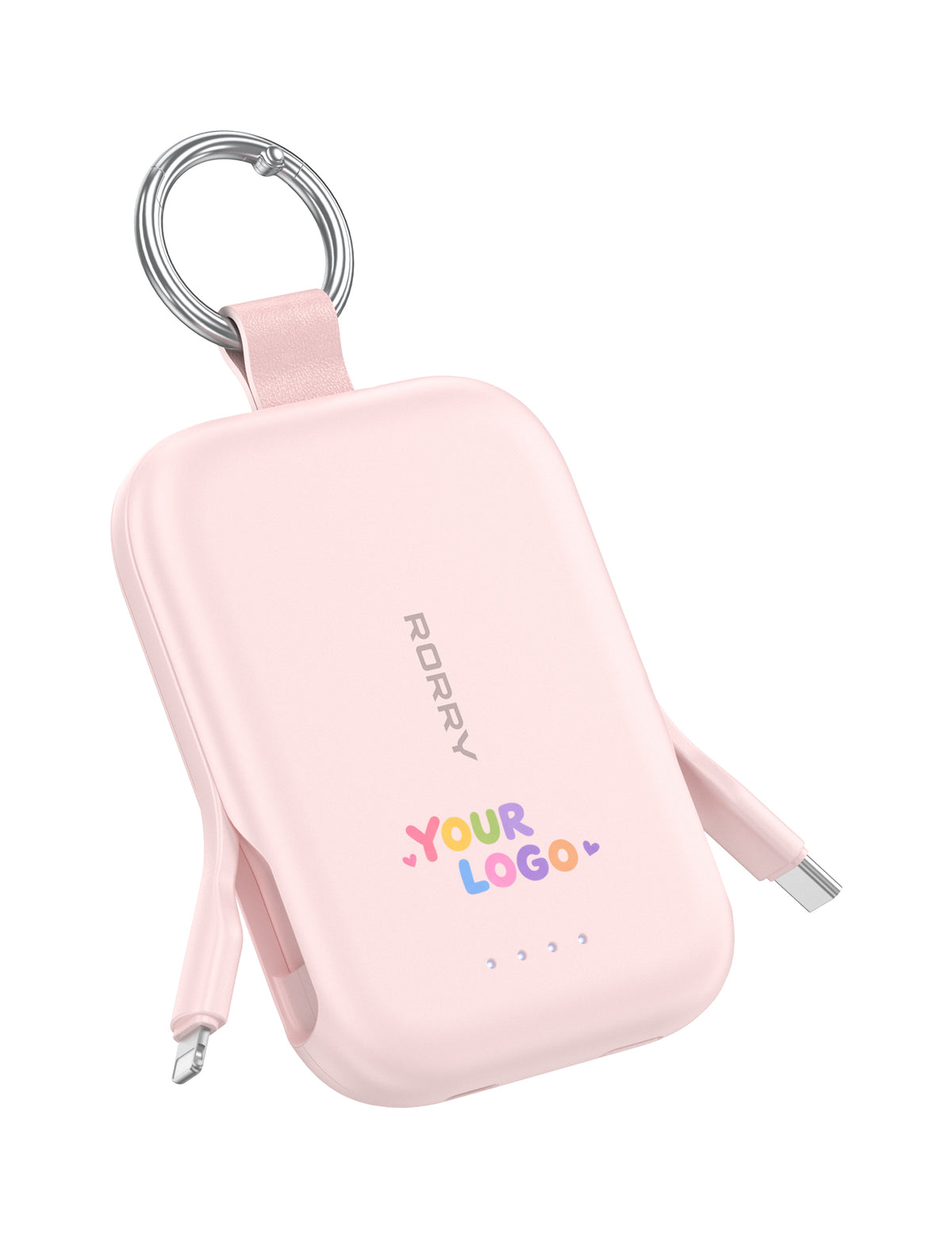 Logo personalizzato RORRY CharmGo T1-5000mAh Caricabatterie portatile portachiavi Power Bank