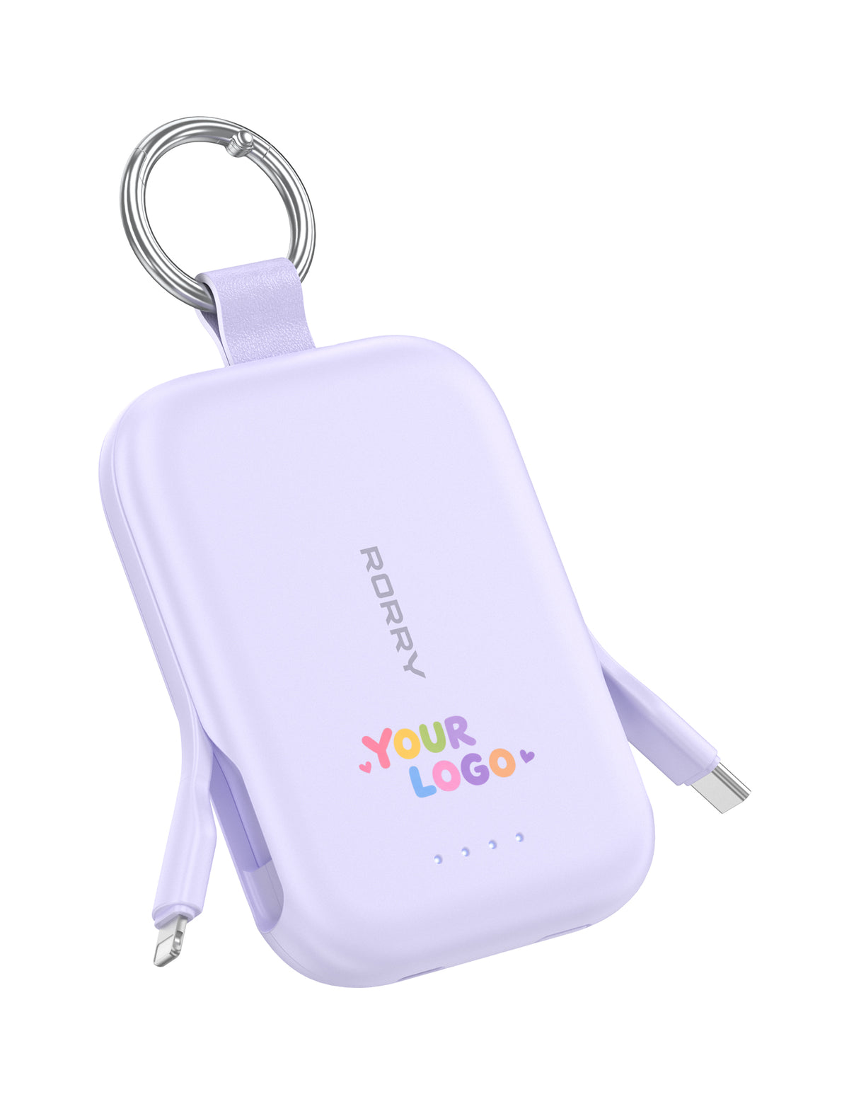 Logo personalizzato RORRY CharmGo T1-5000mAh Caricabatterie portatile portachiavi Power Bank