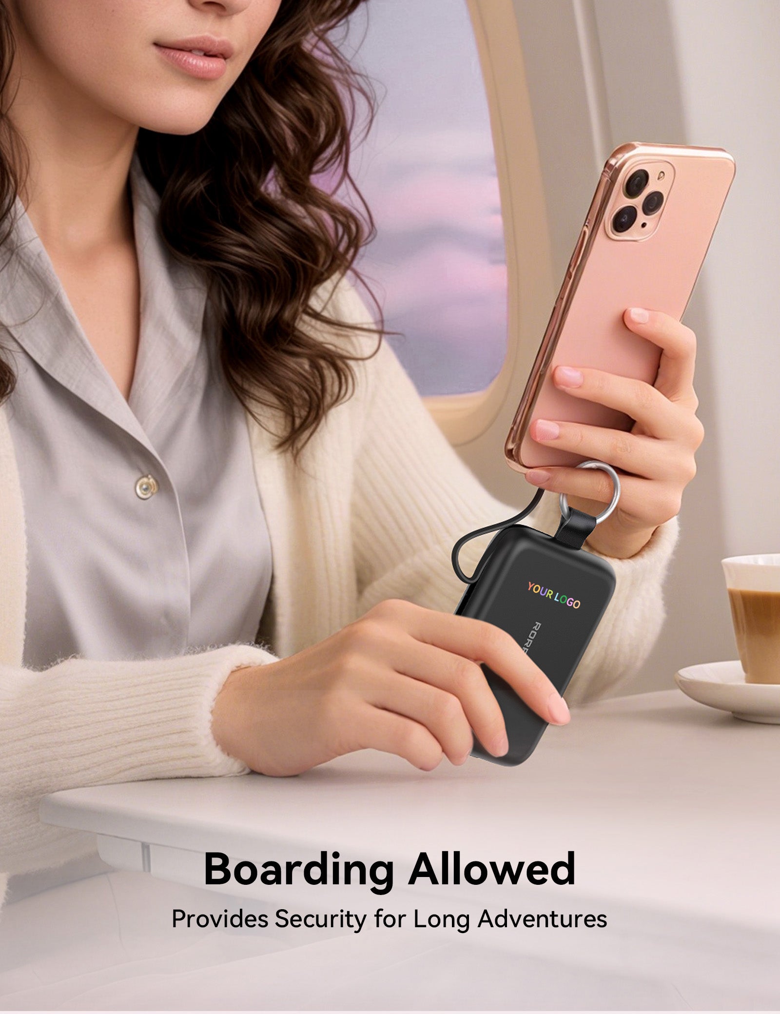 Custom Logo RORRY CharmGo T1-10000mAh Portable Charger Keychain Power Bank 30W