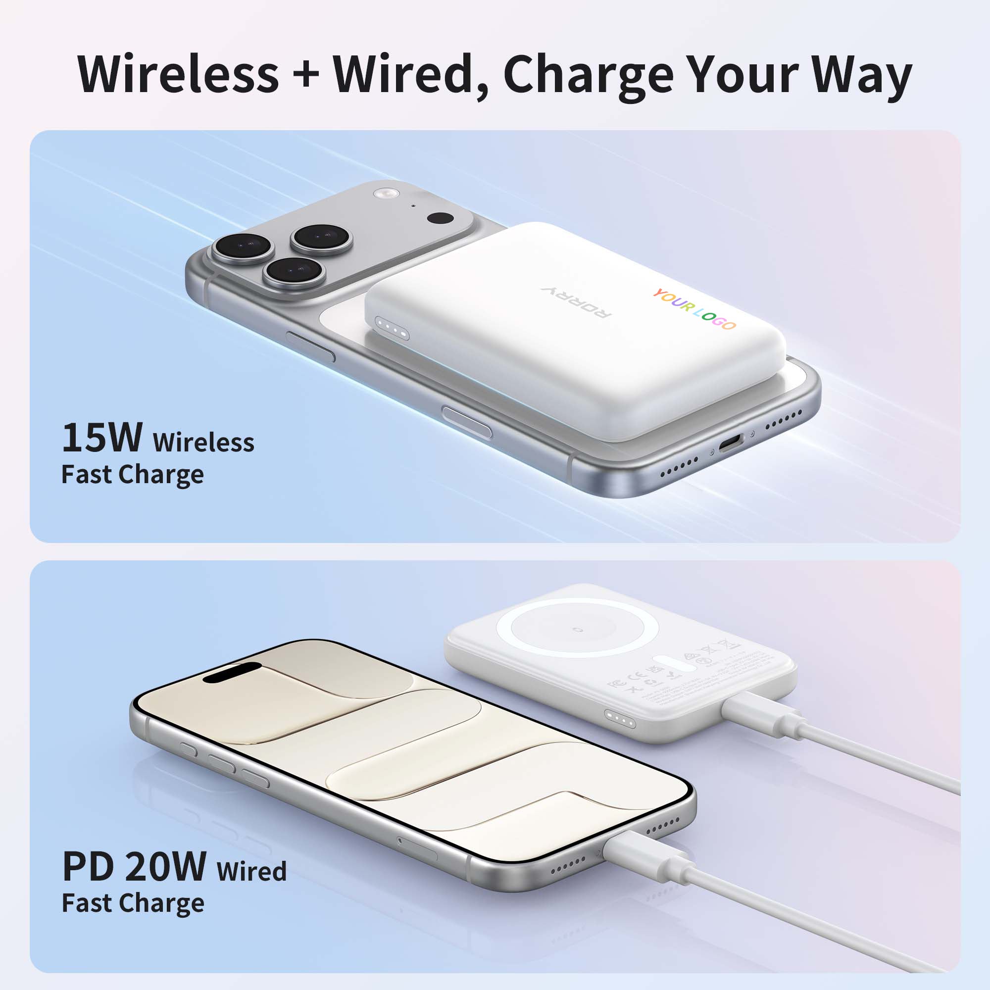 Custom Logo RORRY P2-5000mAh MagSafe Power Bank