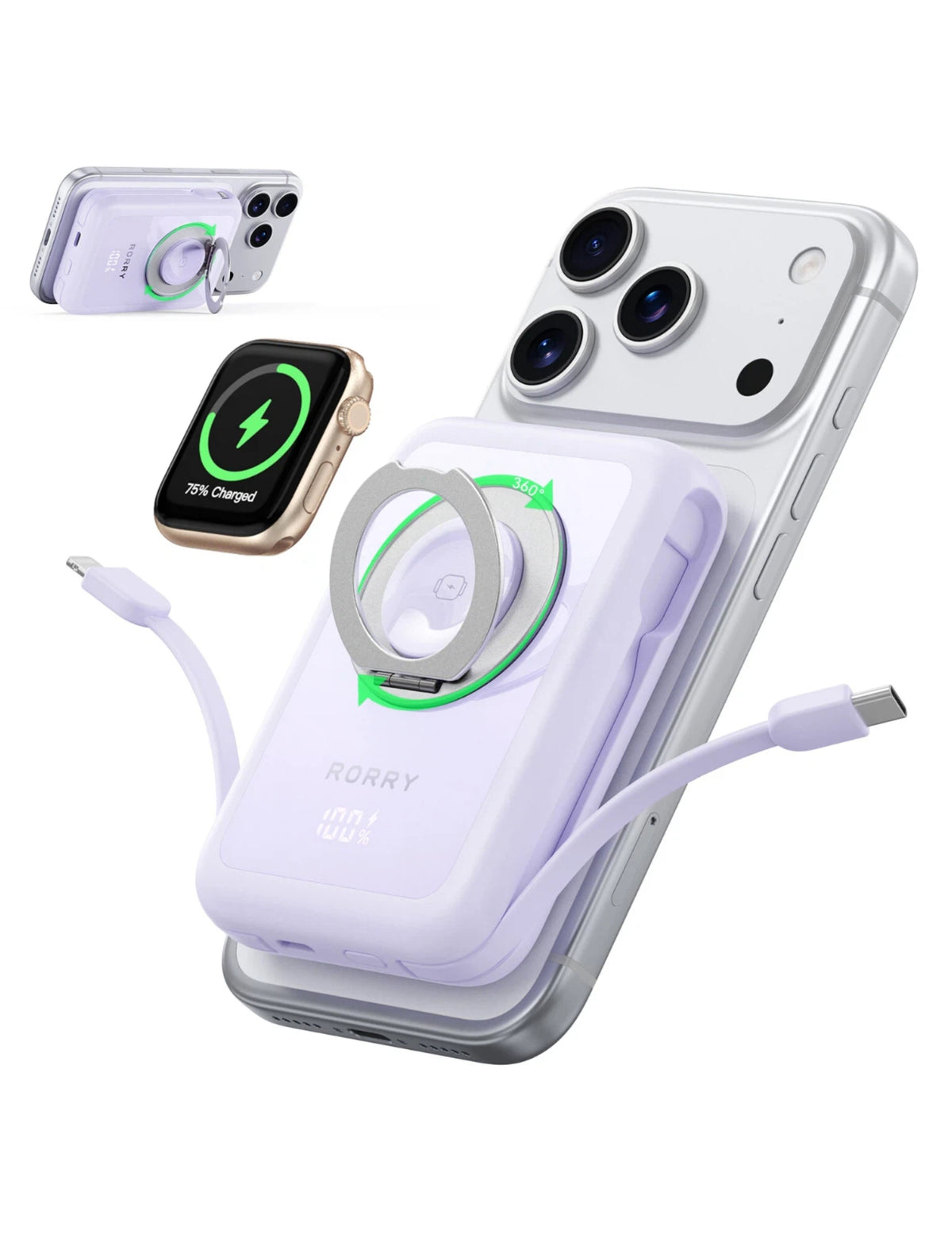 RORRY MagAir P8-10000mAh MagSafe Power Bank 22.5W