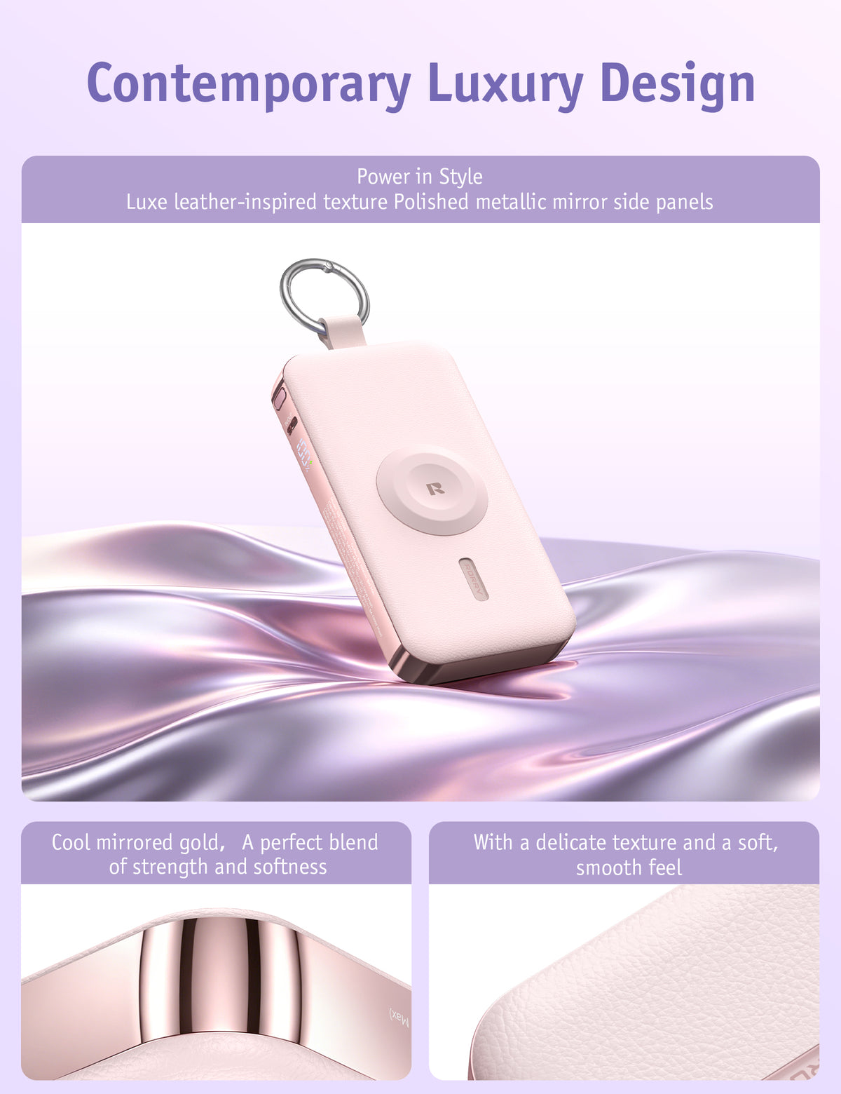 RORRY CharmGo D3-12000mAh Tragbarer Akku mit Schlüsselanhänger und Powerbank (30W)