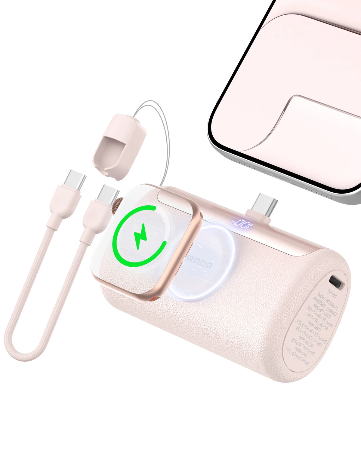 RORRY PalmGo D5-10000mAh Portable Charger USB-C Power Bank