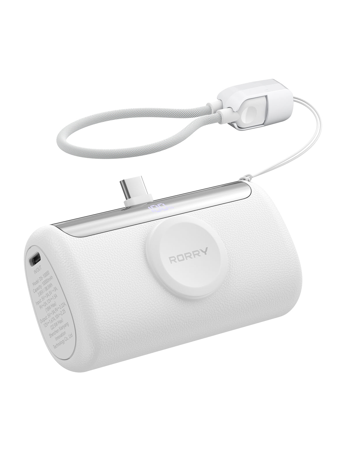 RORRY PalmGo® D5-10000mAh Portable Charger USB-C Power Bank