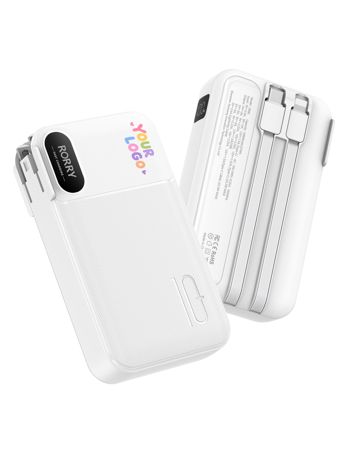 RORRY CB06 10000mAh Portable Charger(AC Wall Plug 22.5W) Custom Logo