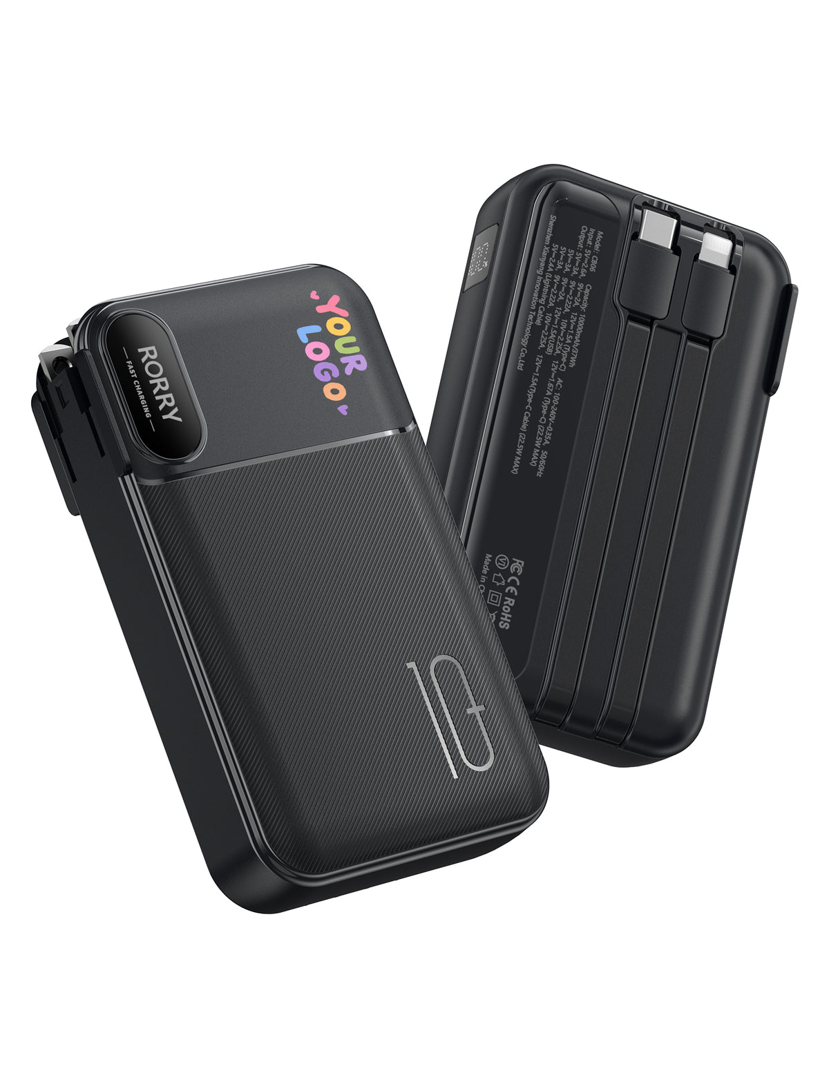 RORRY CB06 10000mAh Portable Charger(AC Wall Plug 22.5W) Custom Logo