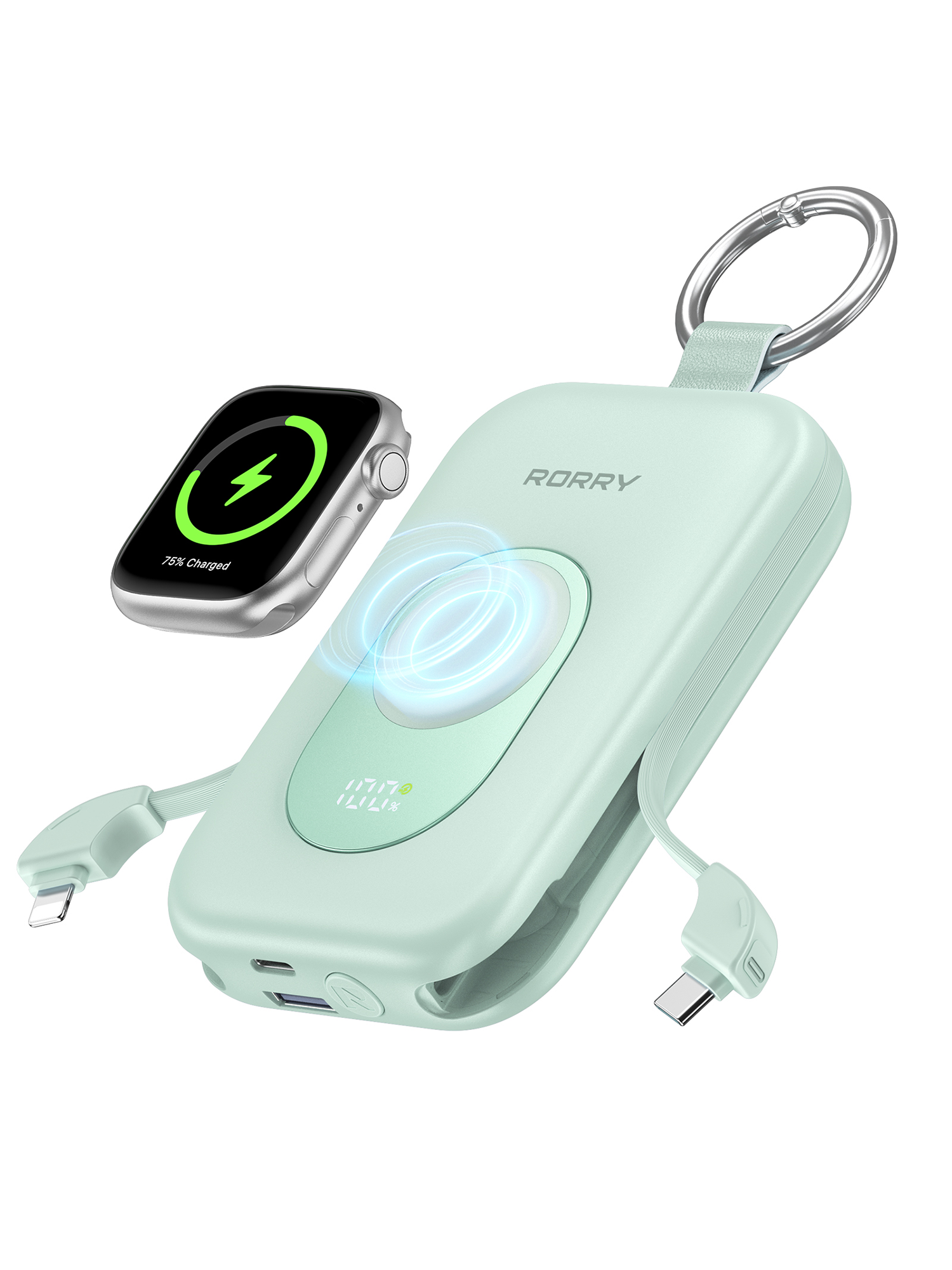 RORRY D2-20000mAh PD 30W Portable Charger Keychain Power Bank