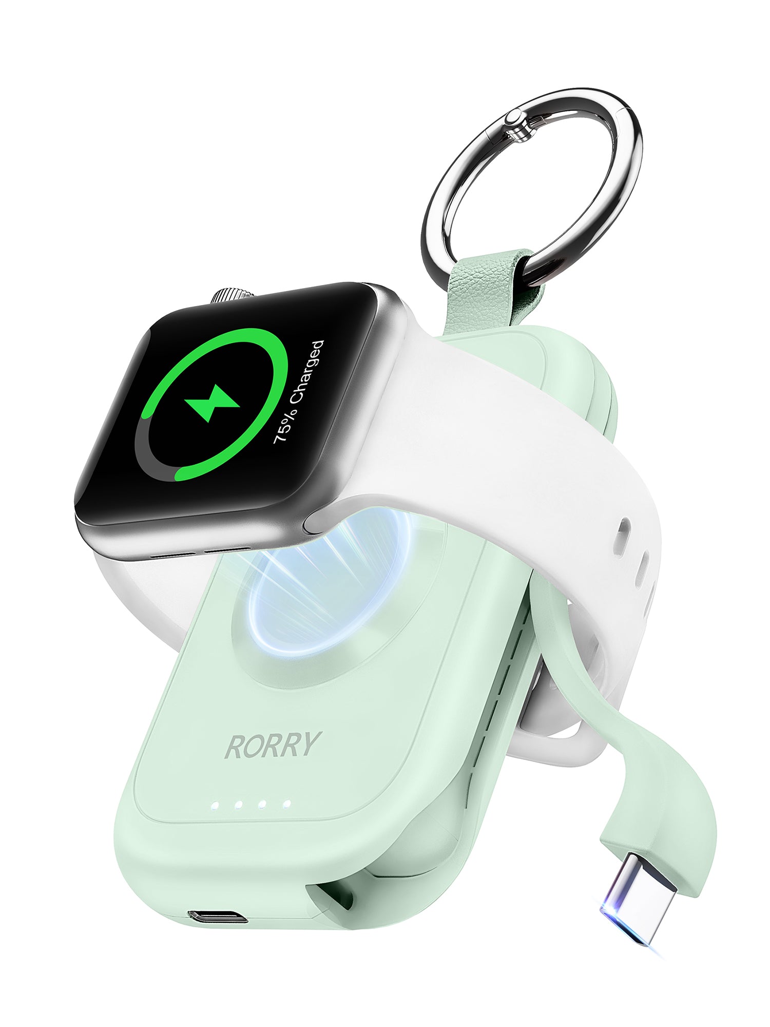 RORRY D2-2500mAh Mini Portable Charger Keychain Power Bank