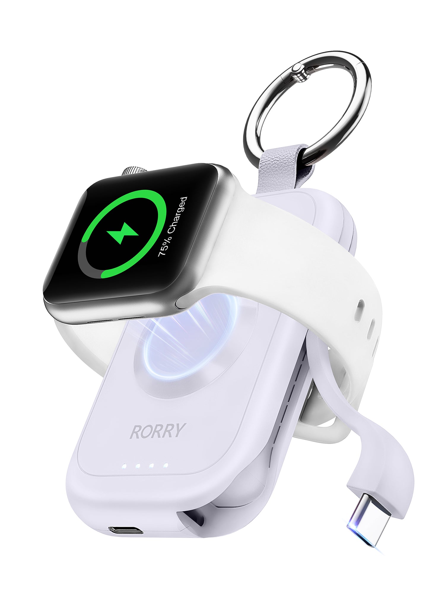 RORRY D2-2500mAh Mini Portable Charger Keychain Power Bank
