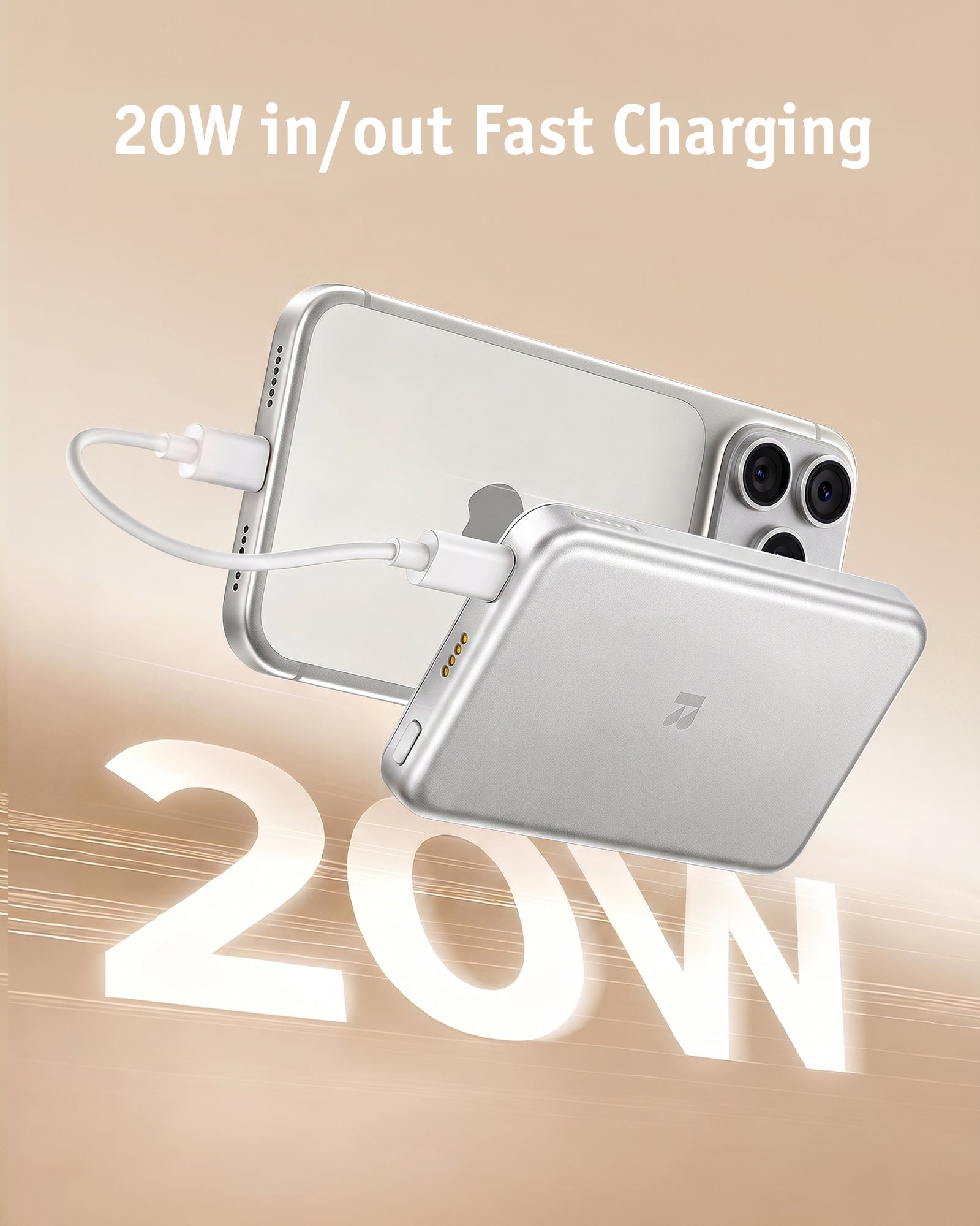 RORRY AuraDock M2-5000mAh 3 in 1 Charging Station with MagSafe Power Bank