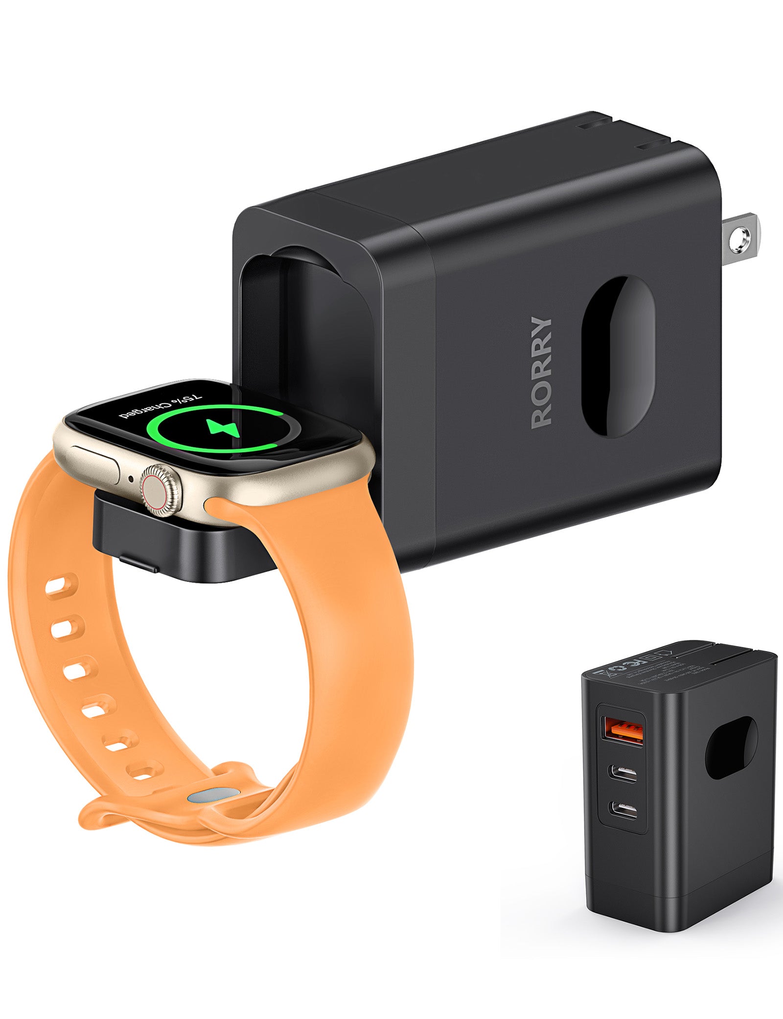 RORRY CB01 Type-C Dual Foldable Plug Wall Charger Block