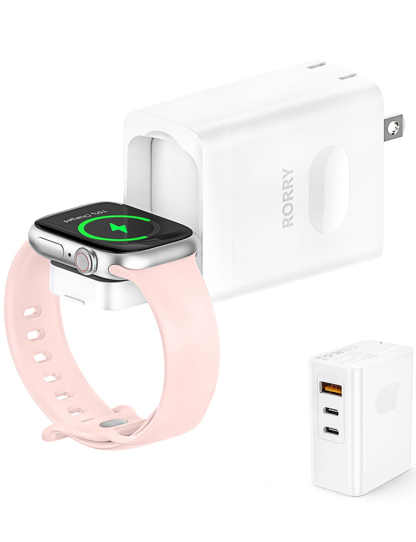 RORRY CB01 Type-C Dual Foldable Plug Wall Charger Block