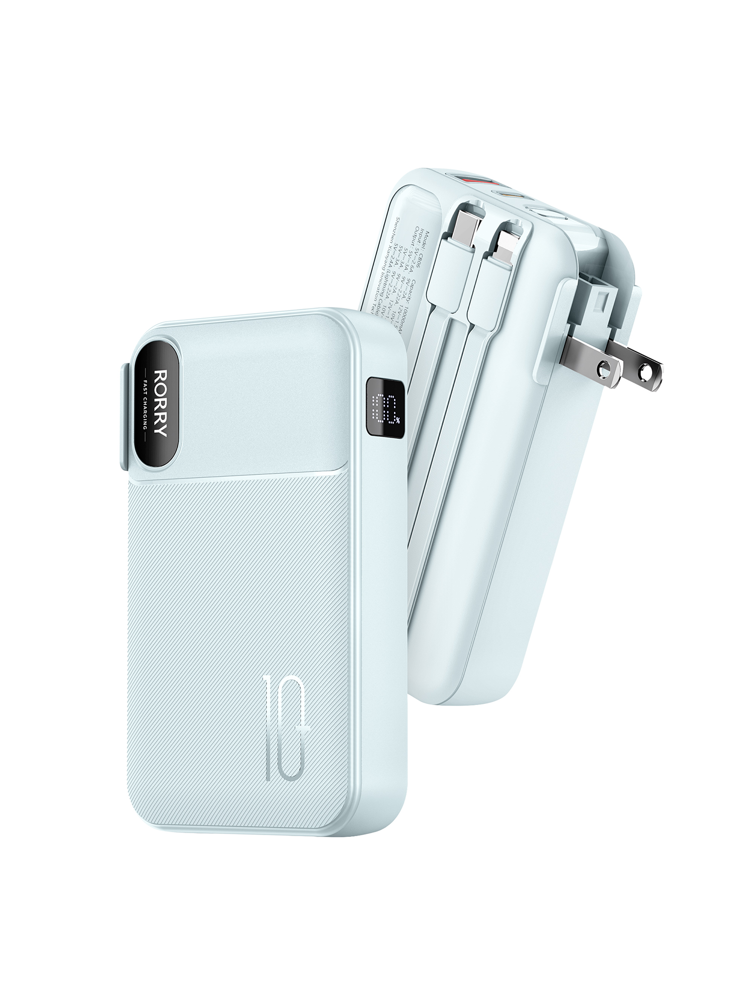 RORRY CB06 10000mAh Portable Charger(AC Wall Plug 22.5W)