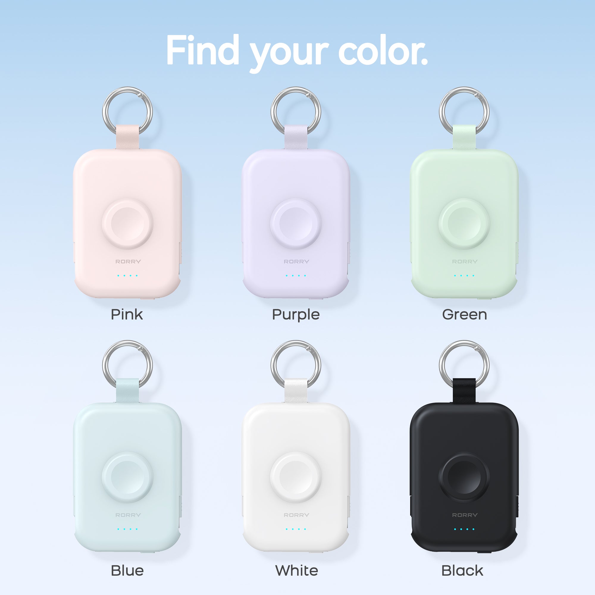 RORRY D2-5000mAh CharmGo Portable Charger Keychain Power Bank