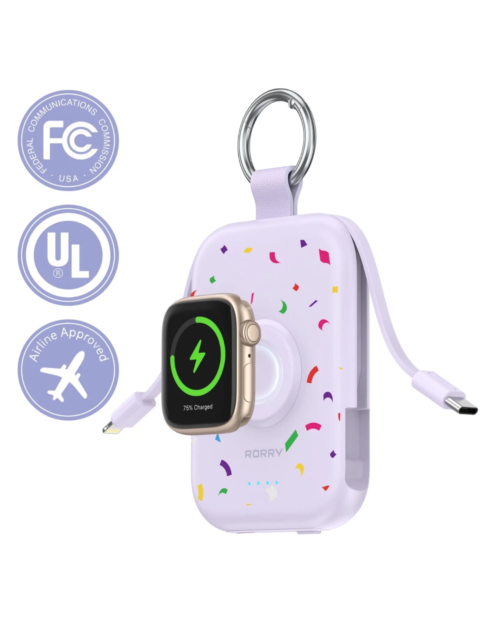 RORRY D2-5000mAh CharmGo Portable Charger Keychain Power Bank