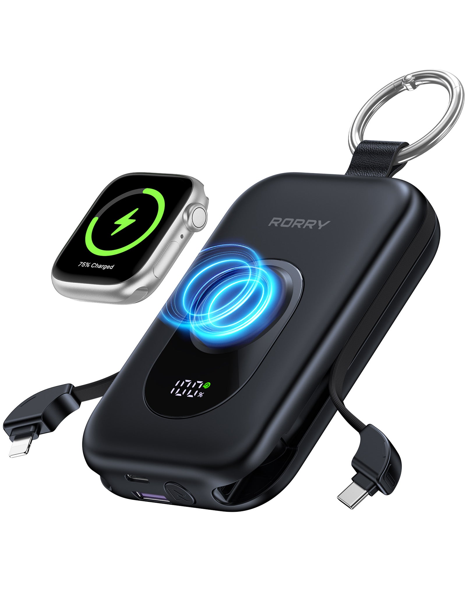 RORRY D2-20000mAh Portable Charger Keychain Power Bank 30W
