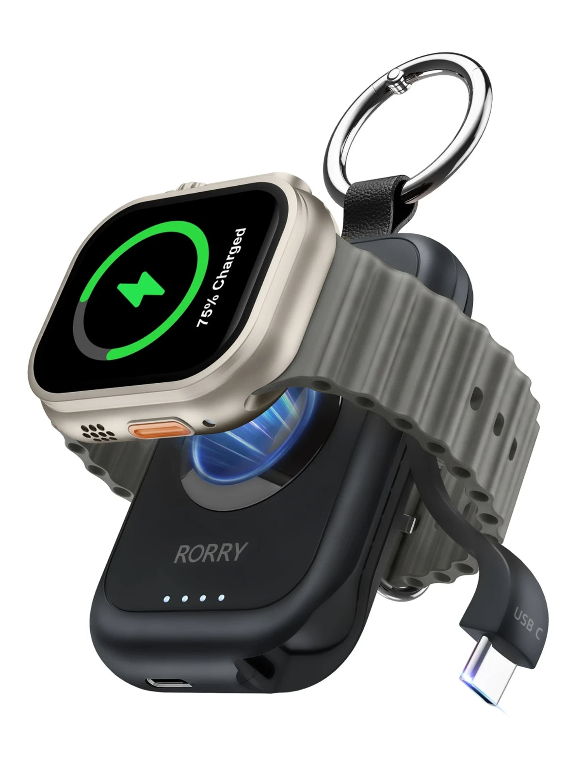 RORRY D2-2500mAh Tragbarer Akku-Schlüsselanhänger Powerbank