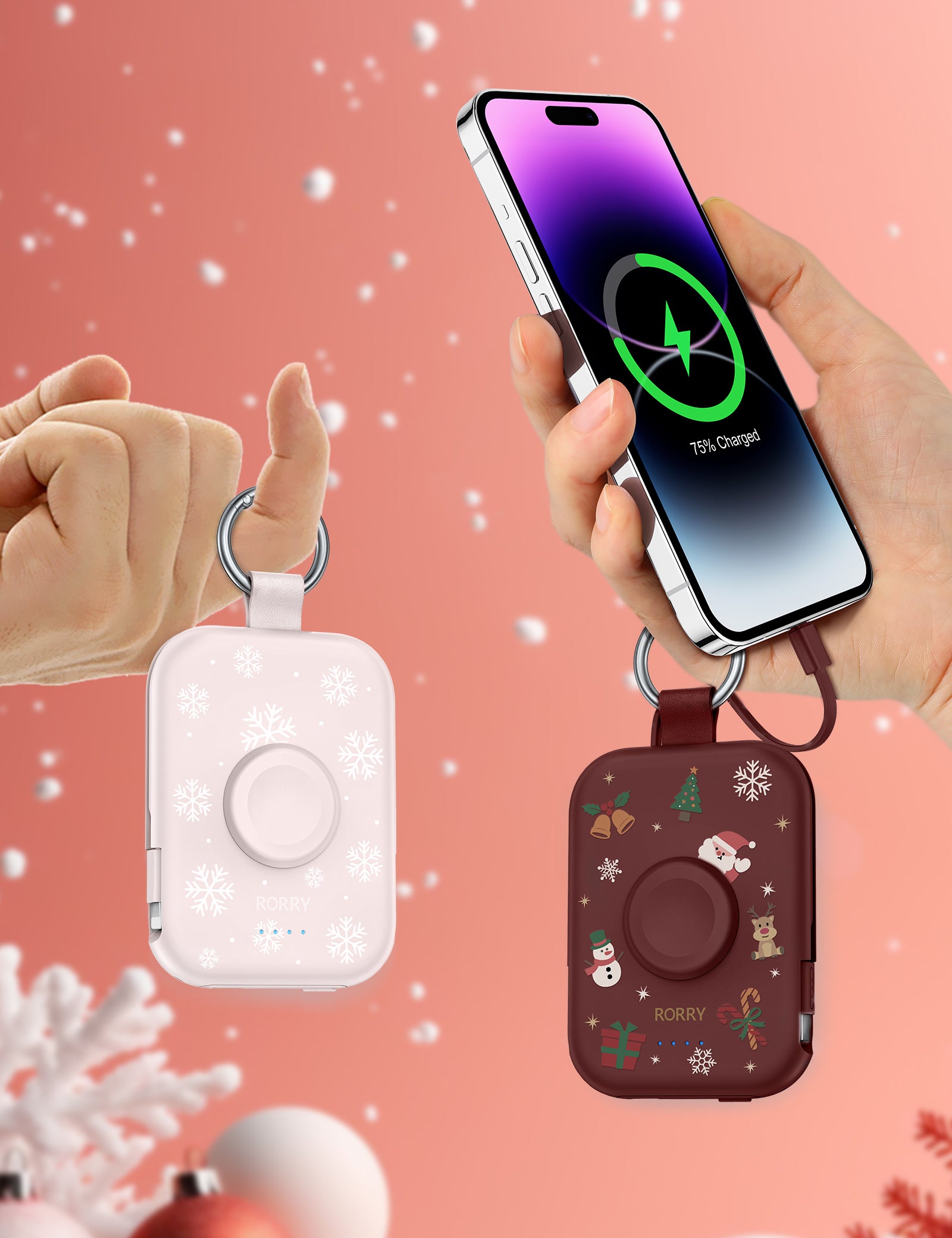 RORRY D2-5000mAh Portable Charger Keychain Power Bank