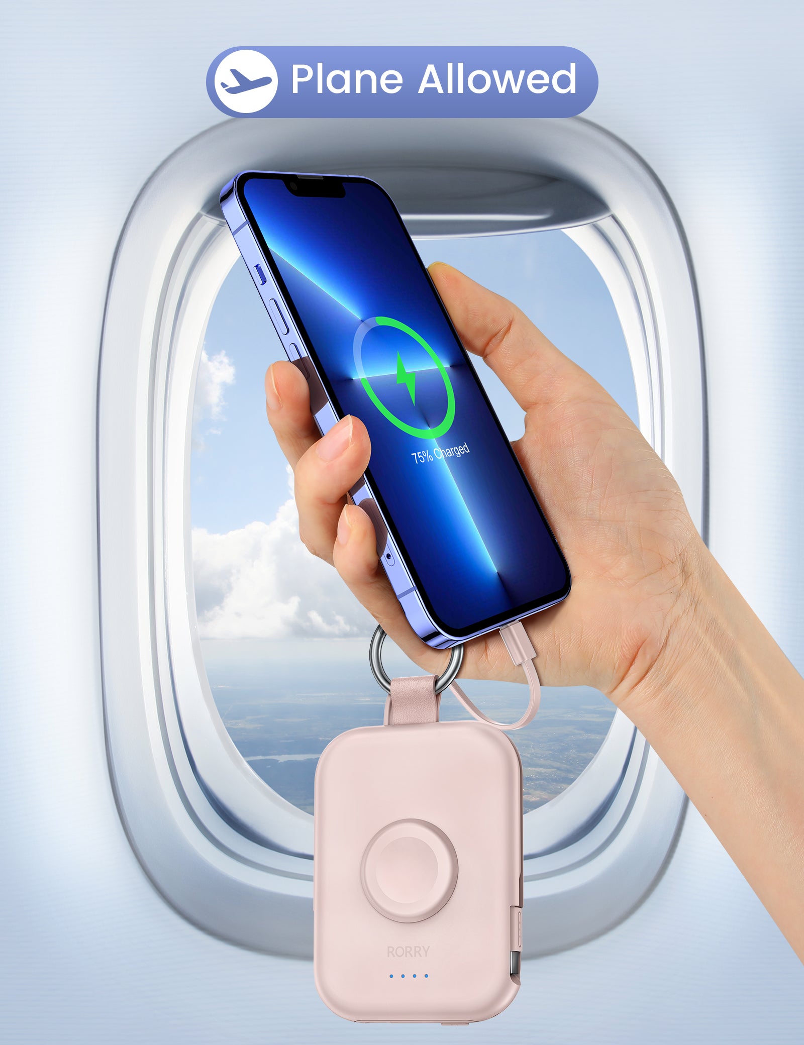 RORRY D2-5000mAh Portable Charger Keychain Power Bank