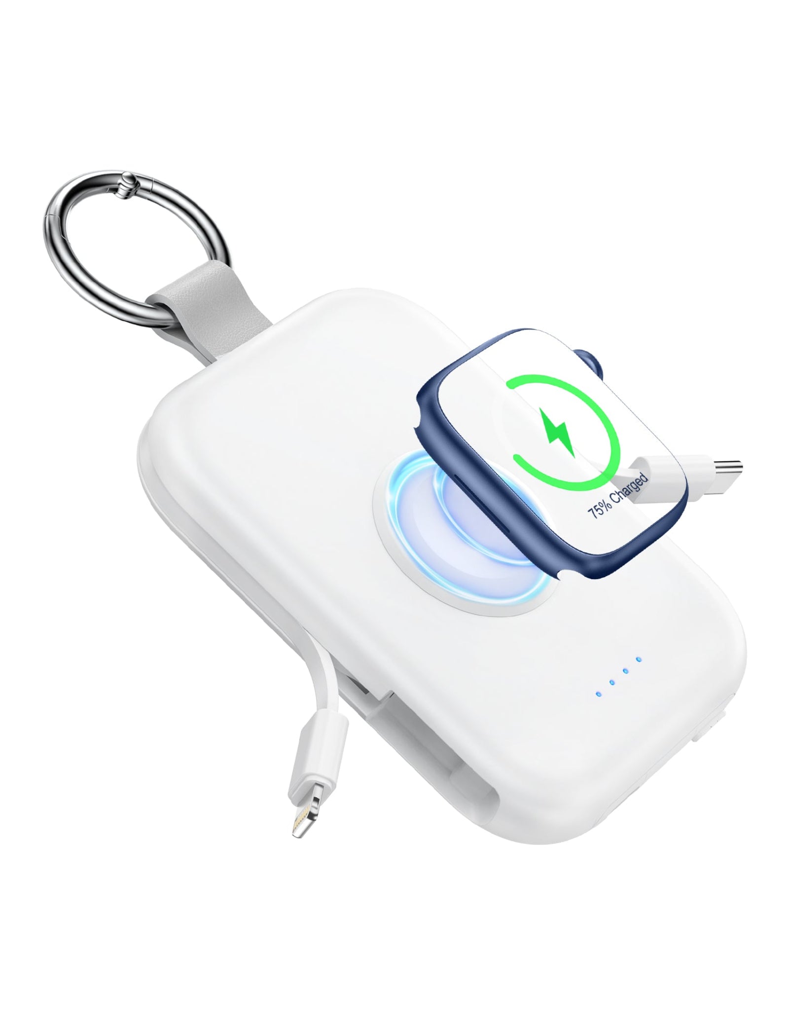 RORRY D2-5000mAh Portable Charger Keychain Power Bank White 250pcs wholesale