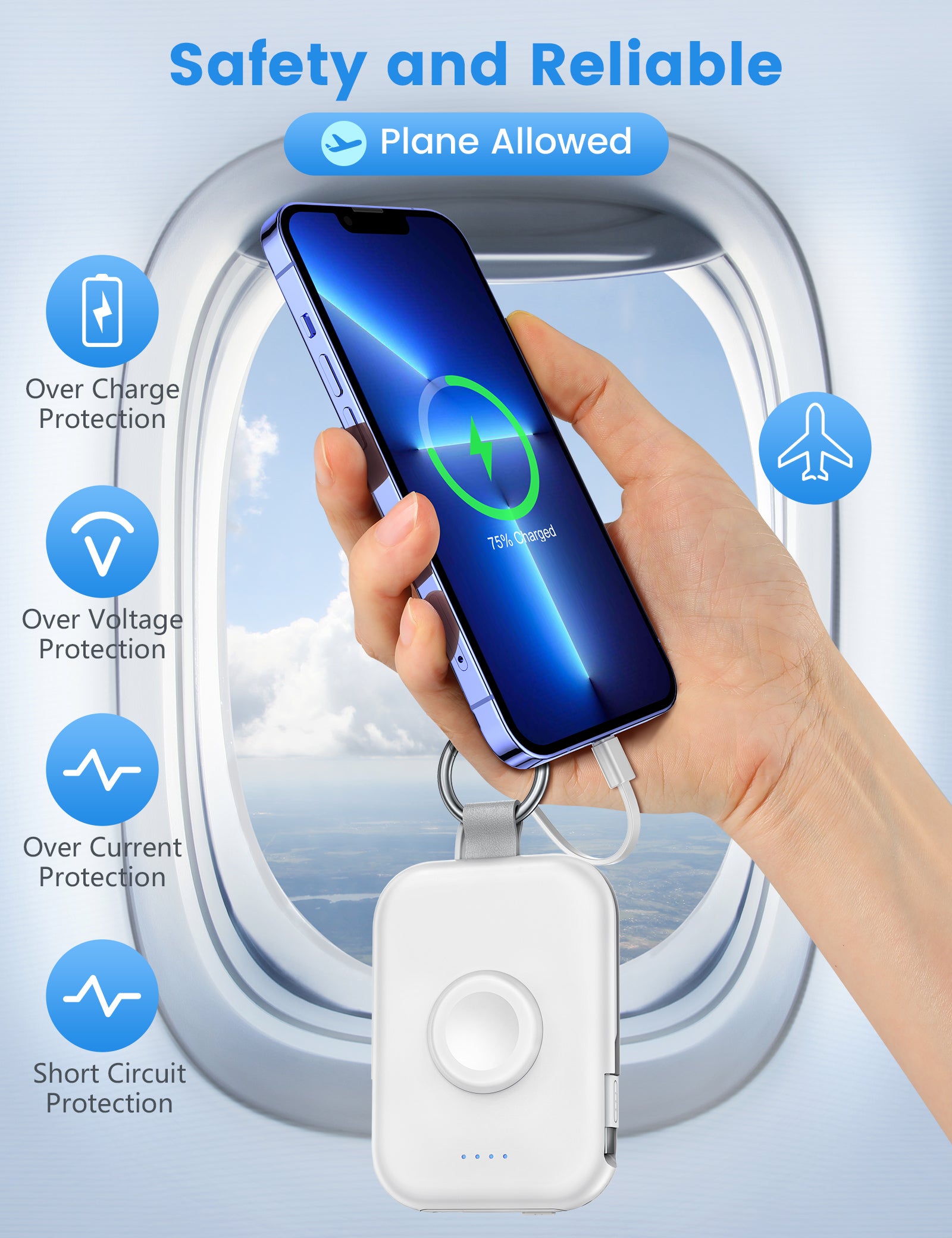 RORRY D2-5000mAh Portable Charger Keychain Power Bank