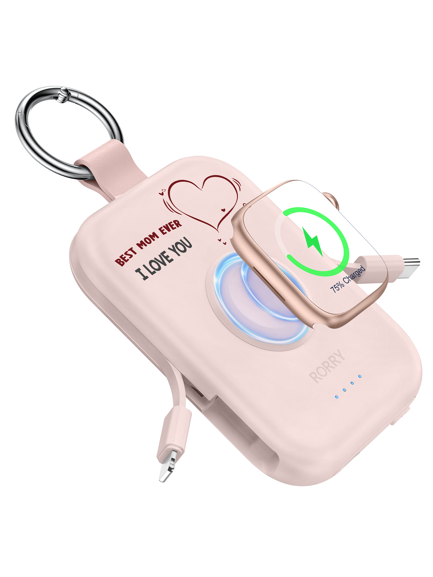 RORRY D2-5000mAh Portable Charger Keychain Power Bank
