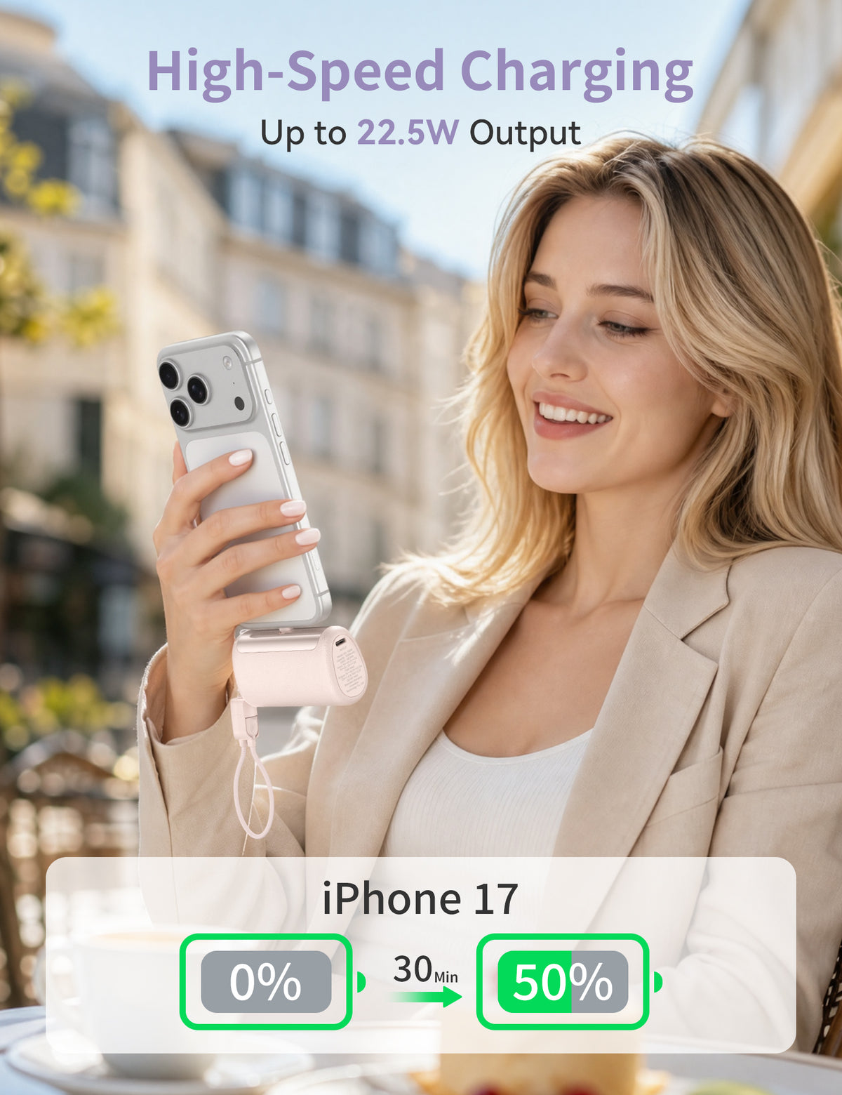 Cargador portátil USB-C RORRY PalmGo D5-10000mAh