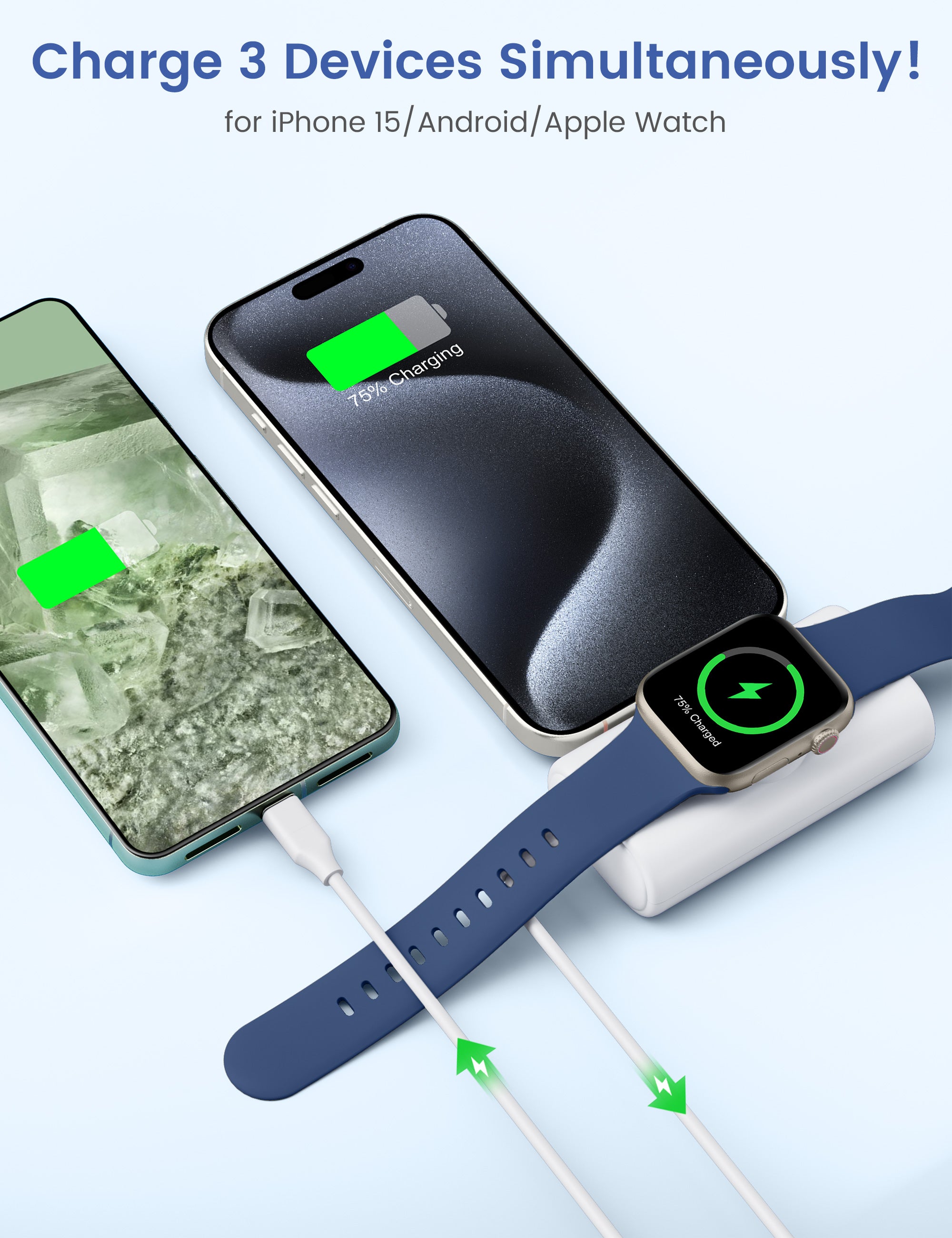 RORRY D5-5000mAh Portable Charger USB-C Power Bank