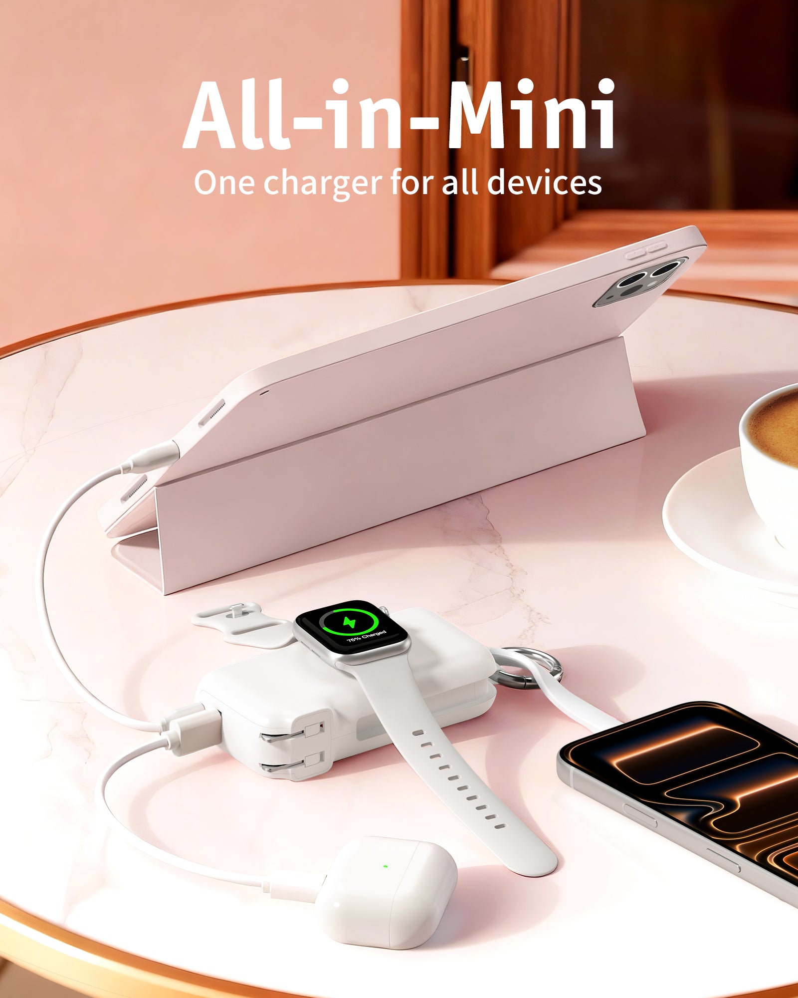 RORRY Flow CB4-10000mAh Portable Charger Charging with Cable & Wall Plug 40W