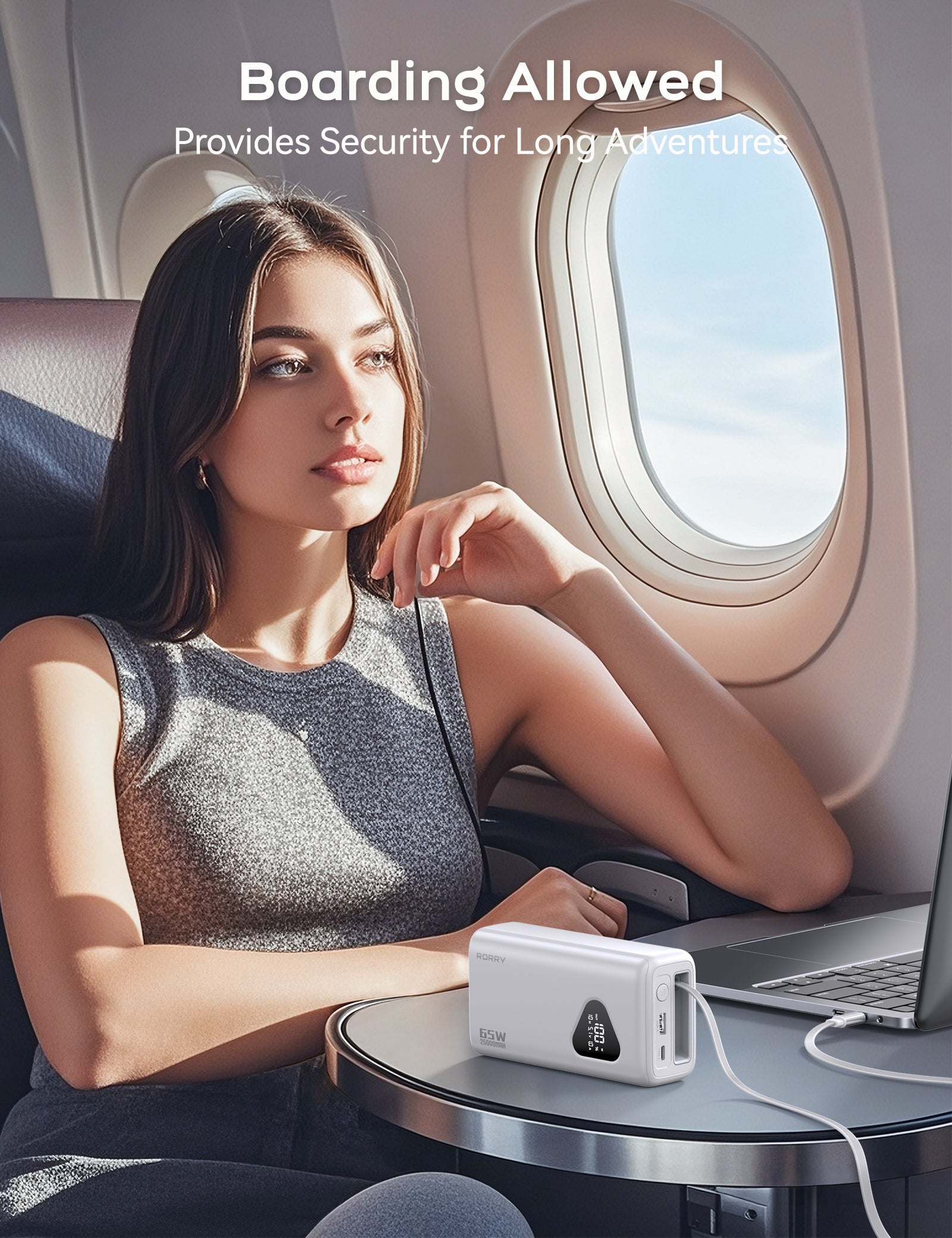 RORRY H3 25000mAh 65W Laptop Power Bank Portable Charger