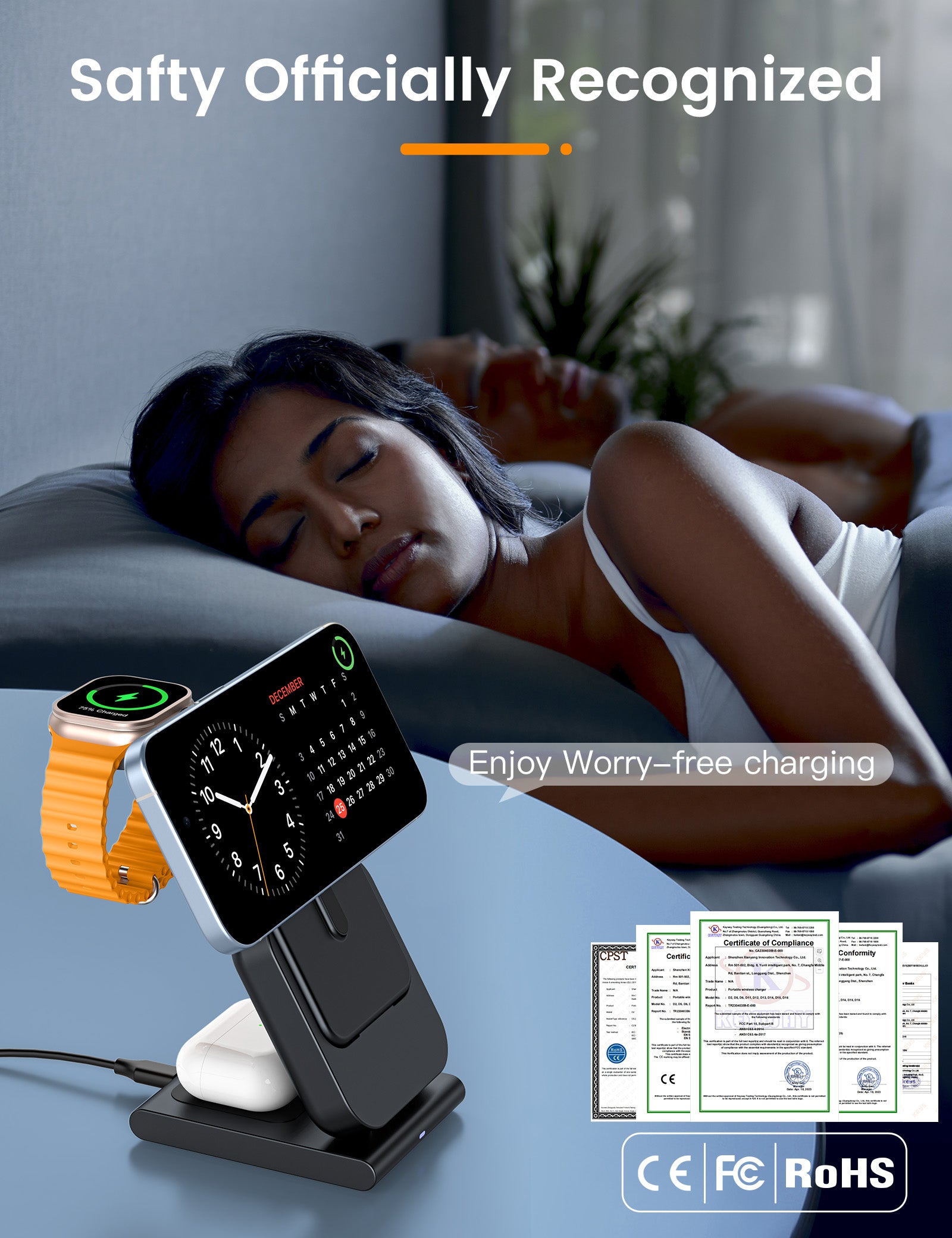 RORRY 10000mAh 3 in 1 Wireless Charging Station