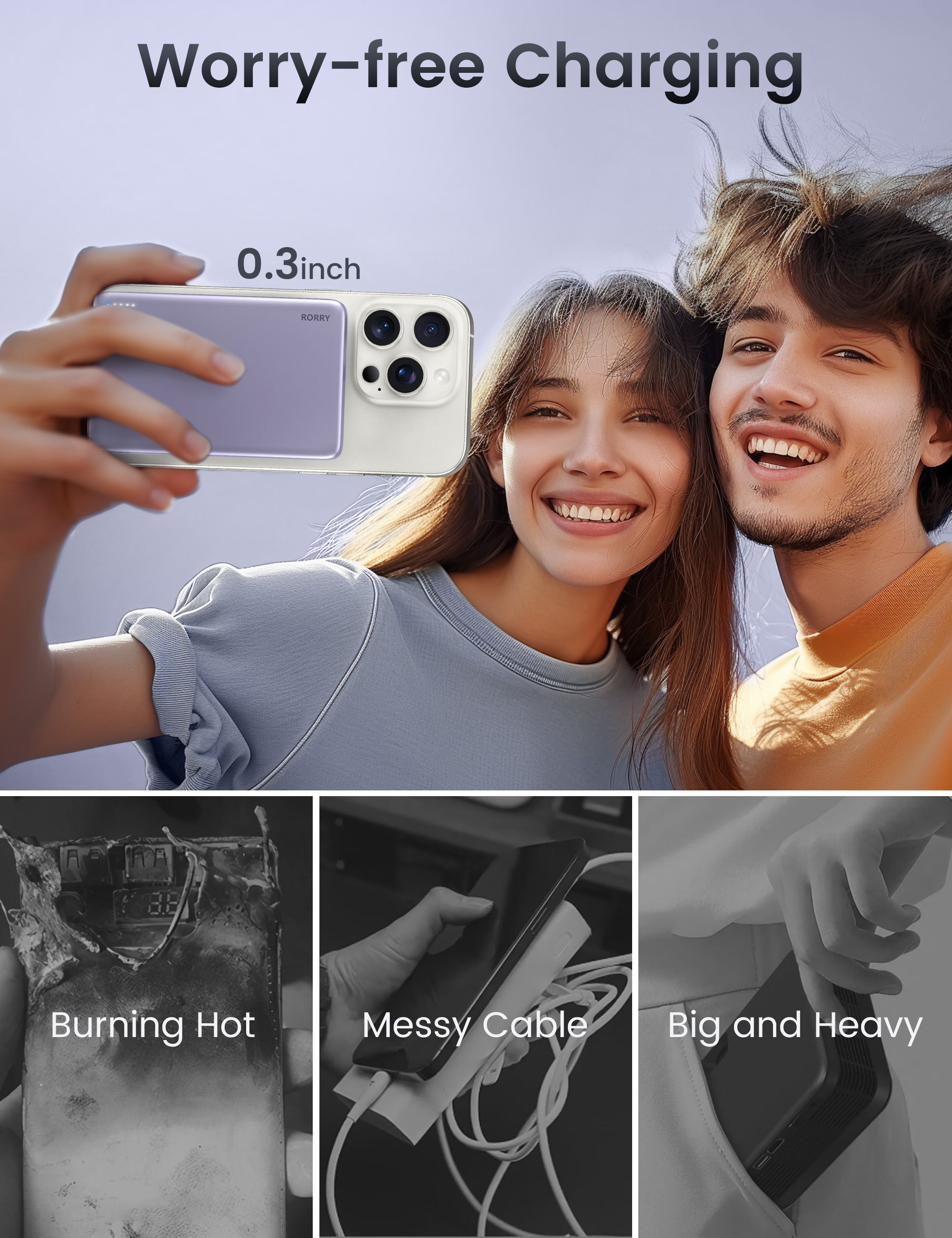 RORRY D14 Magsafe Power Bank(5K,Slim)