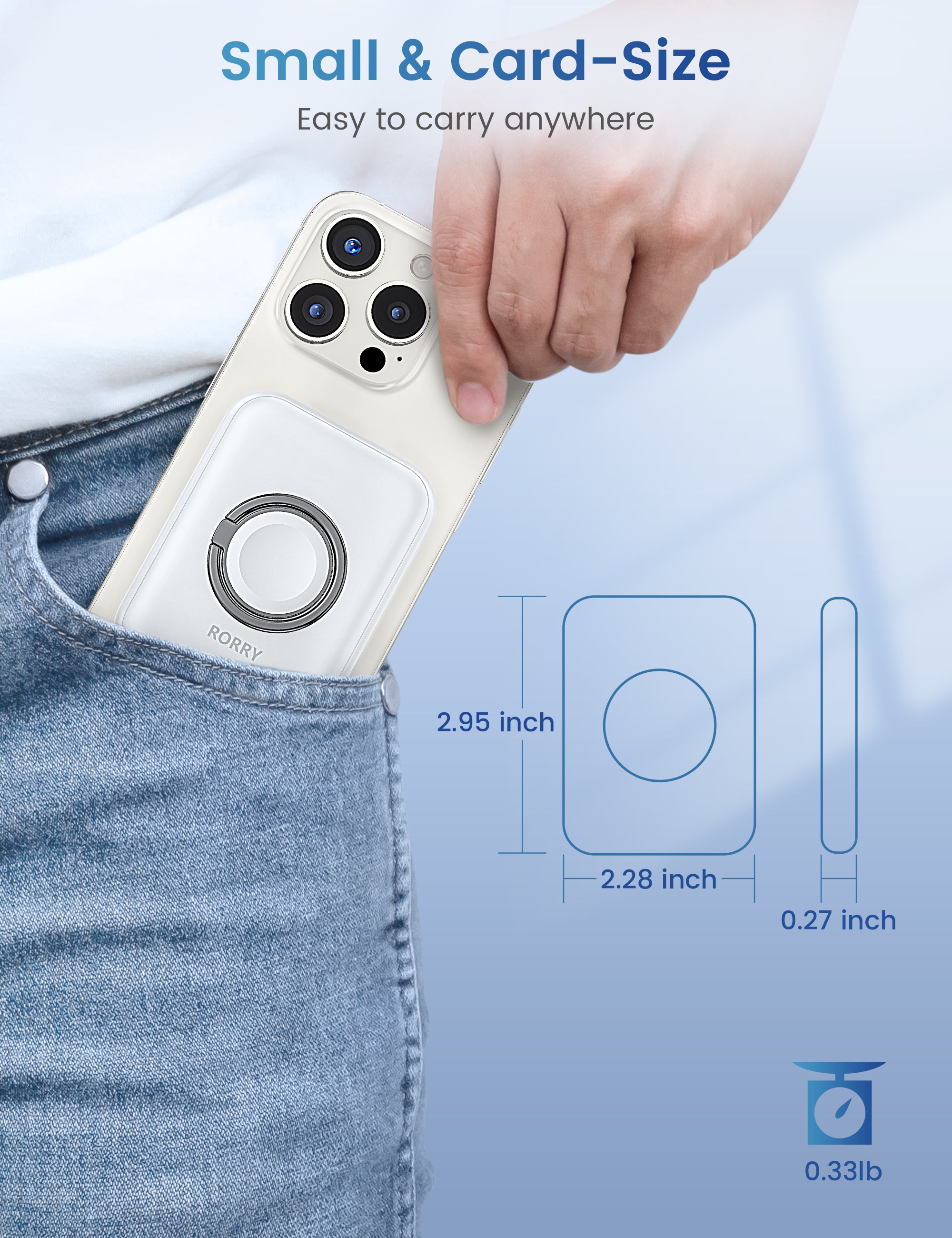 RORRY D13 Magnetic Portable Charger, 5000mAh