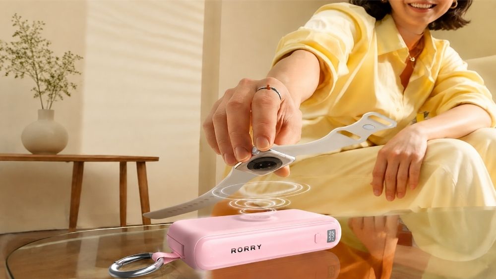 RORRY Flow CB4-10000mAh Portable ChargerCharging with Cable & Wall Plug 4OW