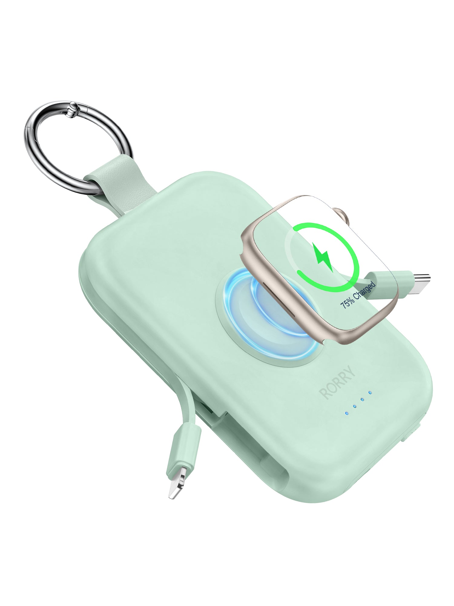 RORRY D2-5000mAh Keychain Power Bank, Green