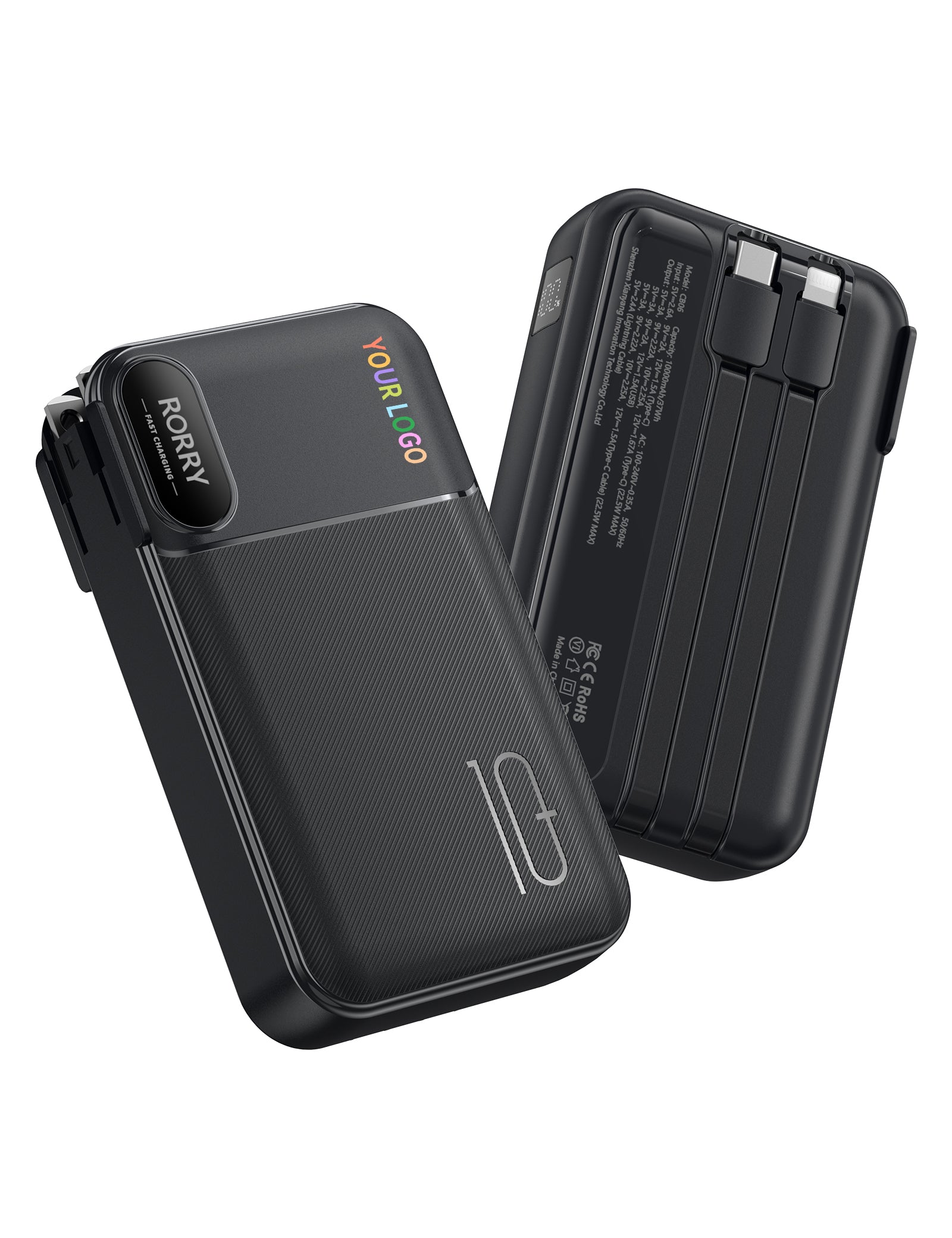 RORRY CB06 10000mAh Powerbank (Netzstecker 22,5W) mit individuellem Logo