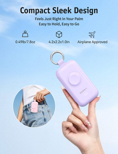 RORRY CharmGo D4-10000mAh Portable Charger Keychain Power Bank 45W