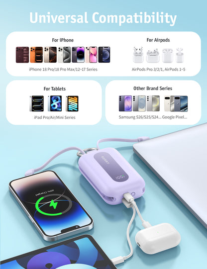 RORRY CharmGo T1-20000mAh Caricabatterie portatile portachiavi Power Bank 30W