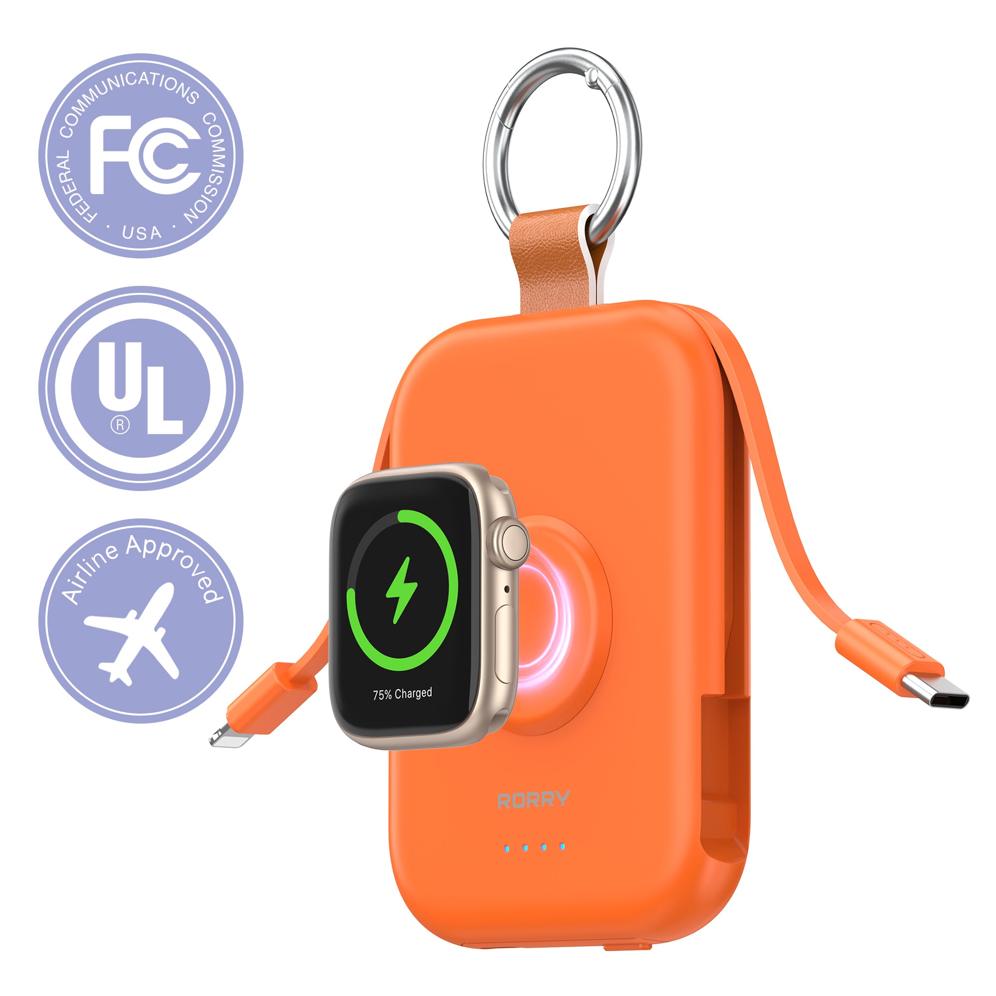 RORRY CharmGo D2-5000mAh Portable Charger Keychain Power Bank