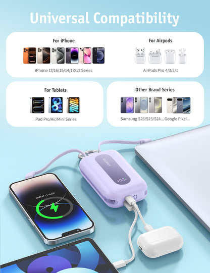RORRY CharmGo T1-20000mAh Portable Charger Keychain Power Bank 30W