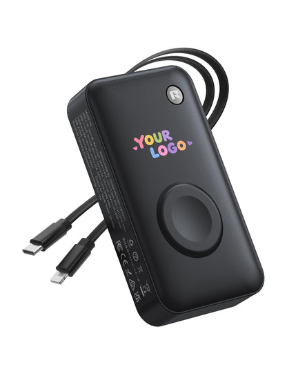 RORRY H1-10000mAh Tragbares Ladegerät 30W Einziehbare Kabel