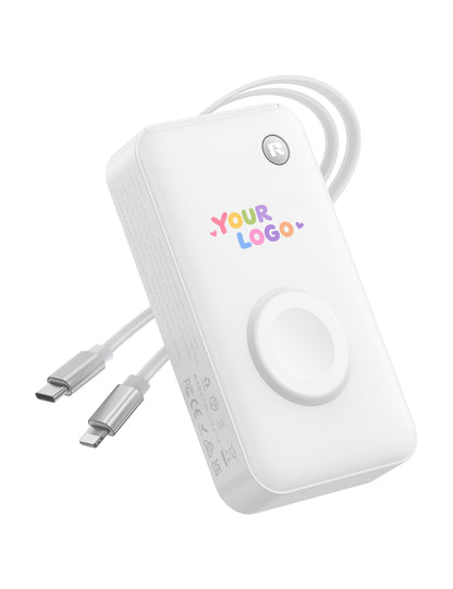 RORRY H1-10000mAh Tragbares Ladegerät 30W Einziehbare Kabel