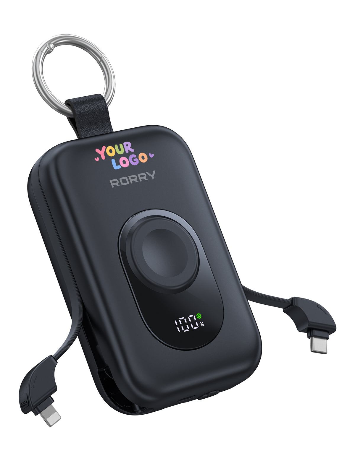 Llavero cargador portátil RORRY CharmGo D2-20000mAh con logotipo personalizado, Power Bank de 30 W
