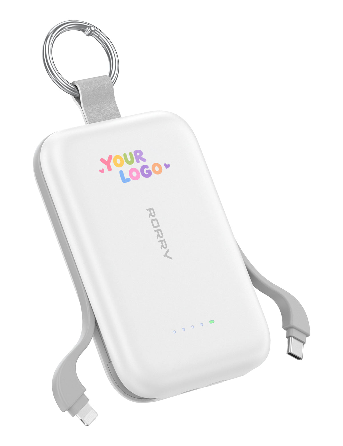 Logo personalizzato RORRY CharmGo T1-10000mAh Caricabatterie portatile portachiavi Power Bank 30W