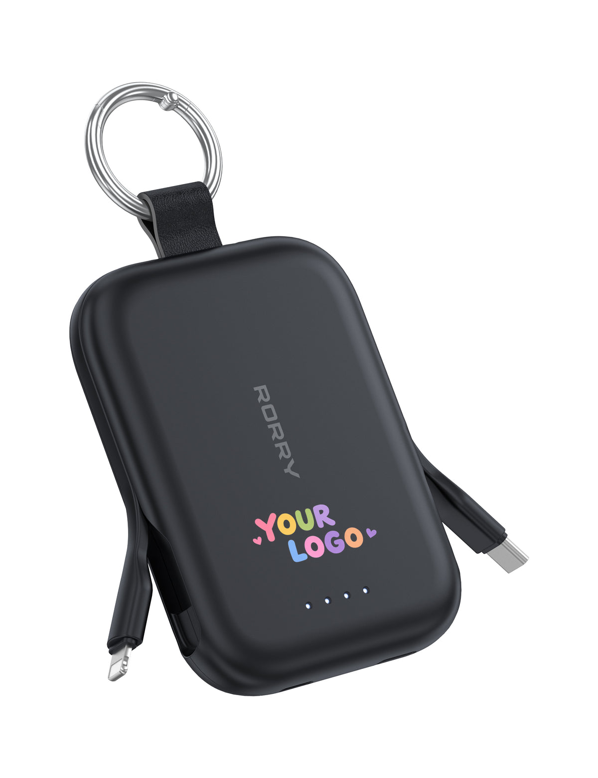 Logo personalizzato RORRY CharmGo T1-5000mAh Caricabatterie portatile portachiavi Power Bank
