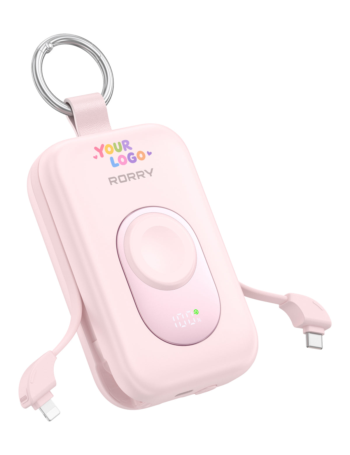 Llavero cargador portátil RORRY CharmGo D2-20000mAh con logotipo personalizado, Power Bank de 30 W