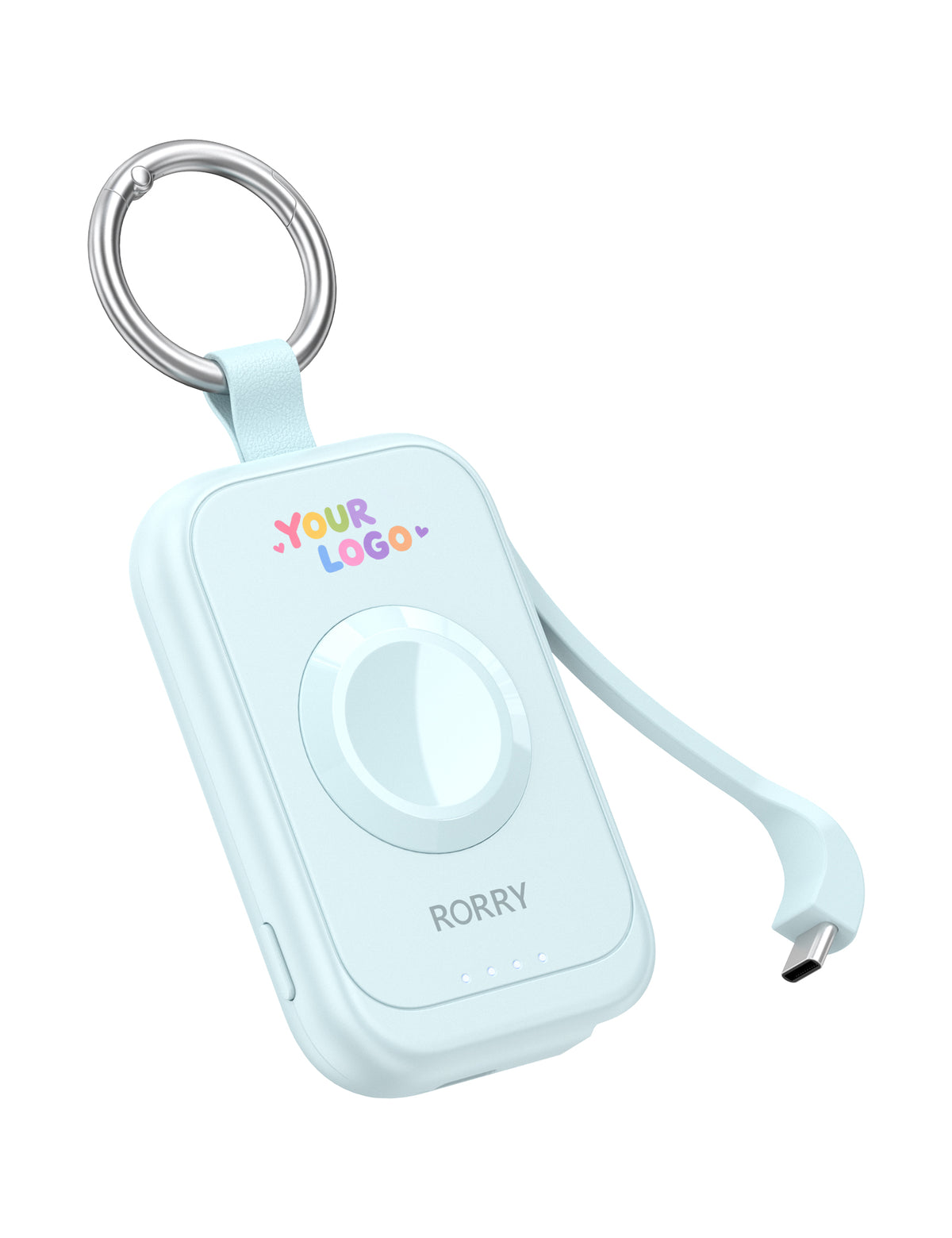 Llavero cargador portátil Power Bank RORRY D2-2500mAh con logotipo personalizado