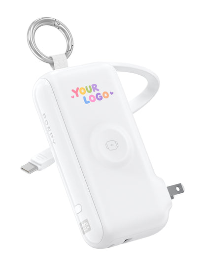 Chargeur portable RORRY Flow CB4 avec logo personnalisé, câble et adaptateur secteur inclus, 40 W (10 000 mAh) -Vente en gros
