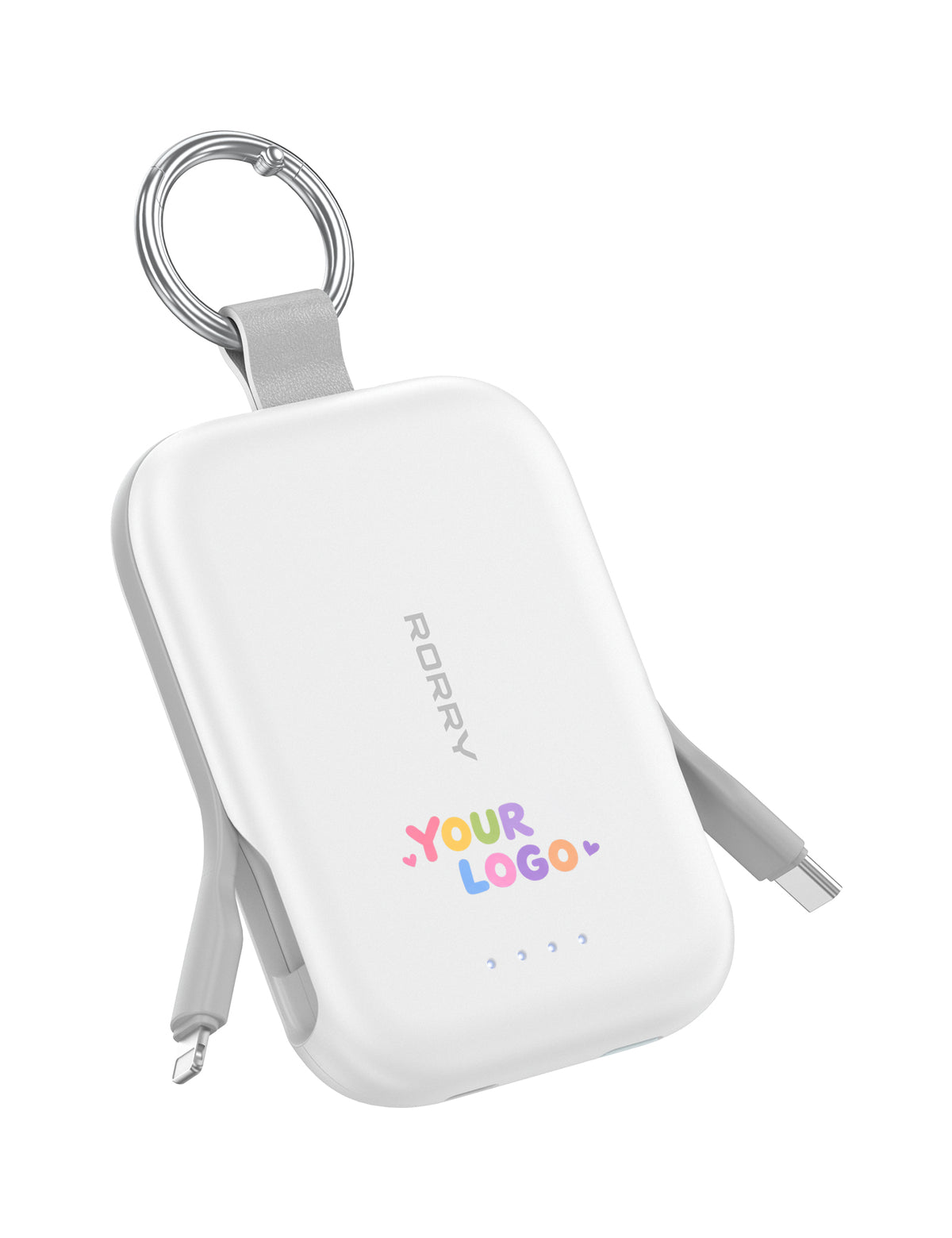 Logo personalizzato RORRY CharmGo T1-5000mAh Caricabatterie portatile portachiavi Power Bank